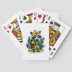Waschbären-Wald-Entdecker Spielkarten