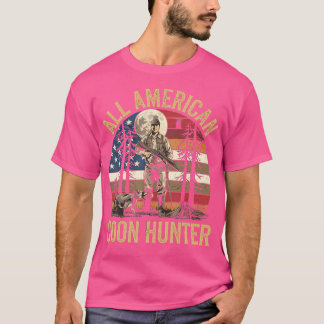 Waschbärenjagd Nacht Patriotisch Für Waschbärenjäg T-Shirt