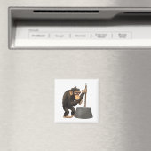 Waschbass-Playin’ Chimp-Magnet Magnet (In Situ (Geschirrspüler))