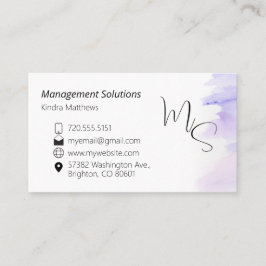 Waschbecken für Visitenkarten Visitenkarte