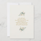 Waschbecken Green Floral Baby Dusche Einladung (Rückseite)