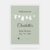 Waschbecken Grün Minimalistisch lichtdurchlässige Acrylschild (Vorderseite)