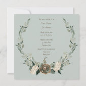 Waschbecken Grün und Vanilla Creme Dusche Einladung (Rückseite)