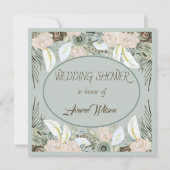 Waschbecken Grün und Vanilla Creme Dusche Einladung (Vorderseite)