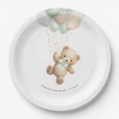 Waschbecken Grün Vorwartegeschlecht Neutrale Dusch Pappteller (Vorderseite)