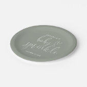 Waschbecken Grünes Geschlecht Neutral Baby Sprinkl Pappteller (Schrägansicht)