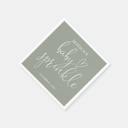 Waschbecken Grünes Geschlecht Neutral Baby Sprinkl Serviette (Ecke)