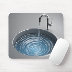 Waschbecken und Wasserhahn Mousepad