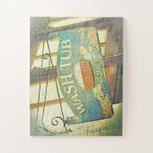 Waschbecken Waschraum Vintages Zeichen Oversifizie Puzzle (Vertikal)