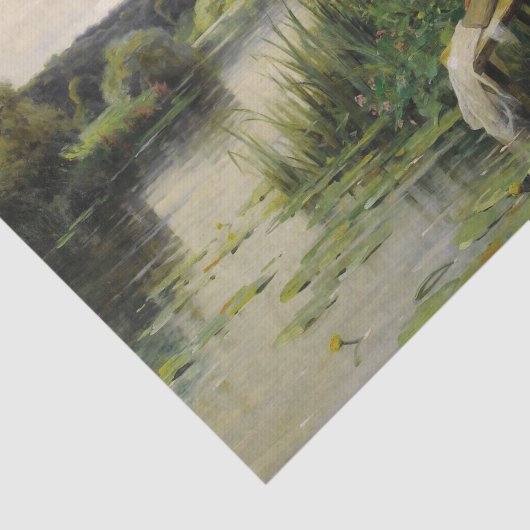 Wäsche am Wasserrand von Daniel Knight Seidenpapier (Ausschnitt)