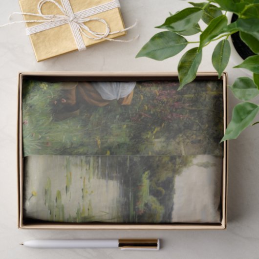 Wäsche am Wasserrand von Daniel Knight Seidenpapier (Geschenk)