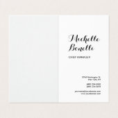 Wäsche Beruflich Minimalistisch Schwarz-weiß moder Visitenkarten (Außenseite Aufgefaltet)