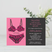 Wäsche-Brautparty-Einladung Einladung (Stehend Vorderseite)