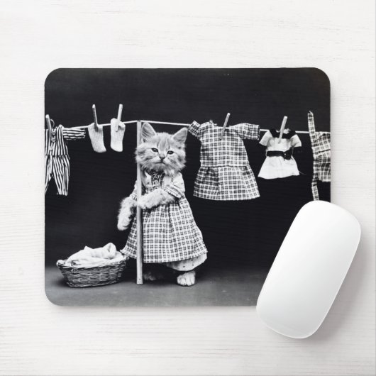 Wäsche Day Kitty Mousepad (Mit Mouse)