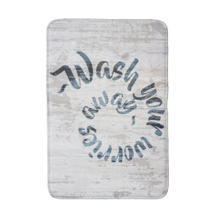 Wasche Deine Sorgen Weg Rustikaler Boho-Stil Badematte