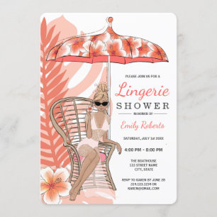Wäsche Dusche Blond Braut Einladung