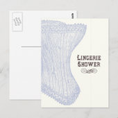 Wäsche Dusche Postkarte (Vorne/Hinten)