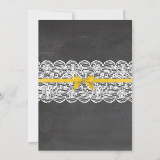 Wäsche-Duschen-Brautparty-Goldbogen-Spitze laden Einladung (Rückseite)
