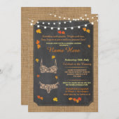 Wäsche-Duschen-Brautparty-Herbst-Spitze laden ein Einladung (Vorne/Hinten)