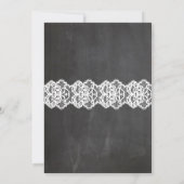 Wäsche-Duschen-Brautparty-Korsett-Kreide laden ein Einladung (Rückseite)