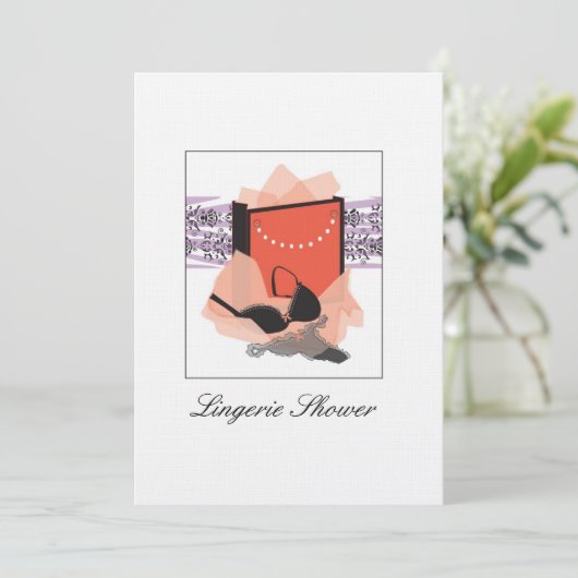 Wäsche-Duschen-Einladung Einladung (Stehend Vorderseite)