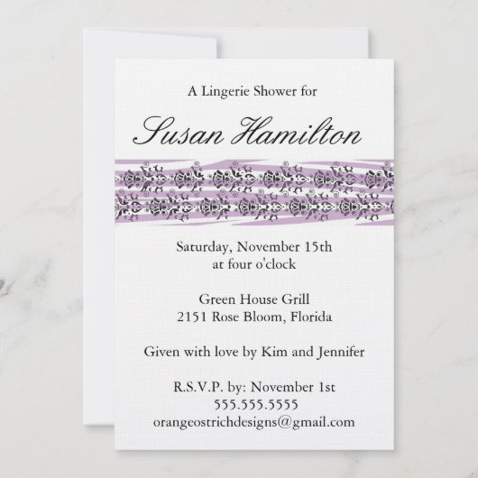 Wäsche-Duschen-Einladung Einladung (Rückseite)