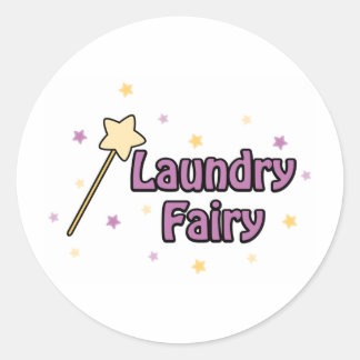 Wäsche Fairy Runder Aufkleber