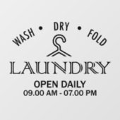 Wäsche Fensteraufkleber (Blatt)