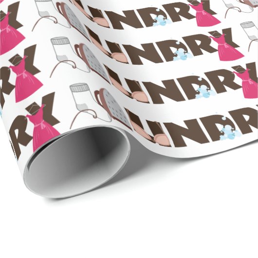 Wäsche Geschenkpapier (Rolleneckpunkt)