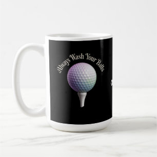 Wasche immer deine Bälle Lustiges Golf Sportgesche Kaffeetasse