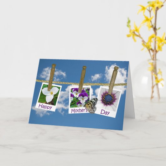 Wäsche Karte (Gelbe Blume)