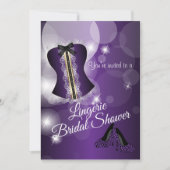 Wäsche-lila Brautparty-Party Einladung (Vorderseite)