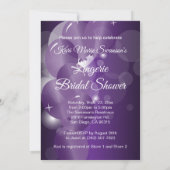 Wäsche-lila Brautparty-Party Einladung (Rückseite)