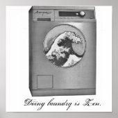 Wäsche machen ist Zen Poster (Vorne)