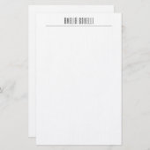 Wäsche Minimalistisch Beruflich Schlicht modern Briefpapier (Vorne/Hinten)