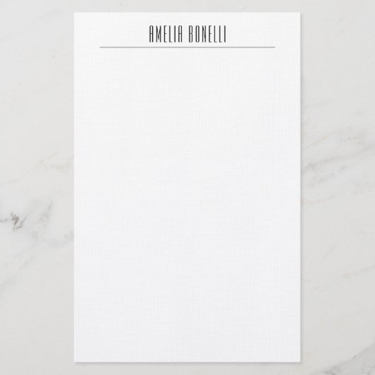 Wäsche Minimalistisch Beruflich Schlicht modern Briefpapier (Vorderseite)