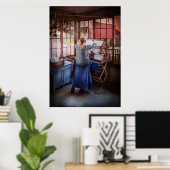 Wäsche - Miss Lady Blue Poster (Heimbüro)