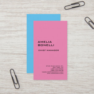Wäsche Modernes Minimalistisches Berufliches Rosa Visitenkarte