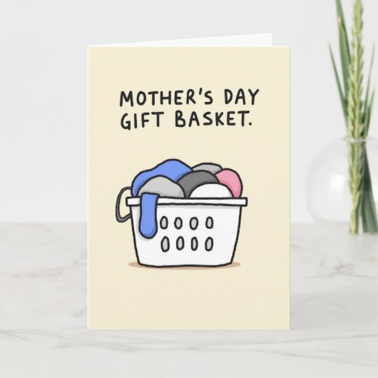 Wäsche Muttertag Geschenkkarte Karte (Vorderseite)