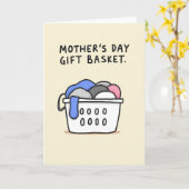 Wäsche Muttertag Geschenkkarte Karte (Gelbe Blume)