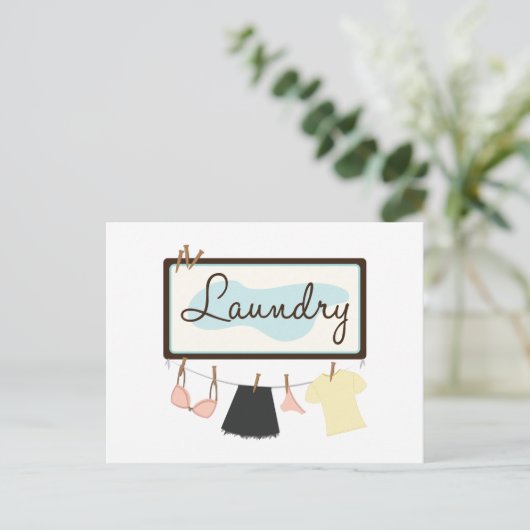 Wäsche Postkarte (Stehend Vorderseite)