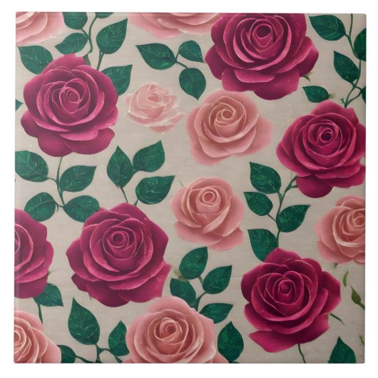 Wäsche Rose Schöne moderne Sammlung Fliese (Vorderseite)