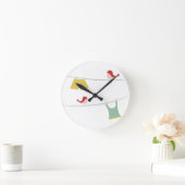 Wäsche Runde Wanduhr (Zuhause)