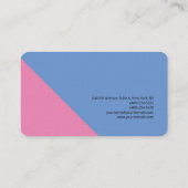 Wäsche Schlicht Minimalistisch rosa Blau Visitenkarte (Rückseite)