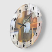 Wäsche Trocknen in der Küche Große Wanduhr (Winkel)
