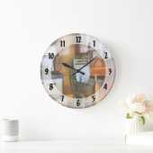 Wäsche Trocknen in der Küche Große Wanduhr (Zuhause)