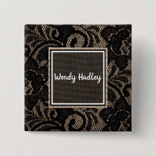 Wäsche und Spitzen, für die ein individueller Name Button