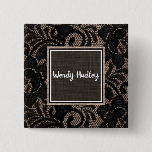 Wäsche und Spitzen, für die ein individueller Name Button (Vorderseite)