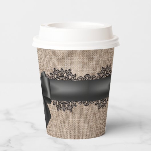 Wäsche- und Spitzenpapiertassen Pappbecher (Rückseite)