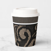 Wäsche- und Spitzenpapiertassen Pappbecher (Links)